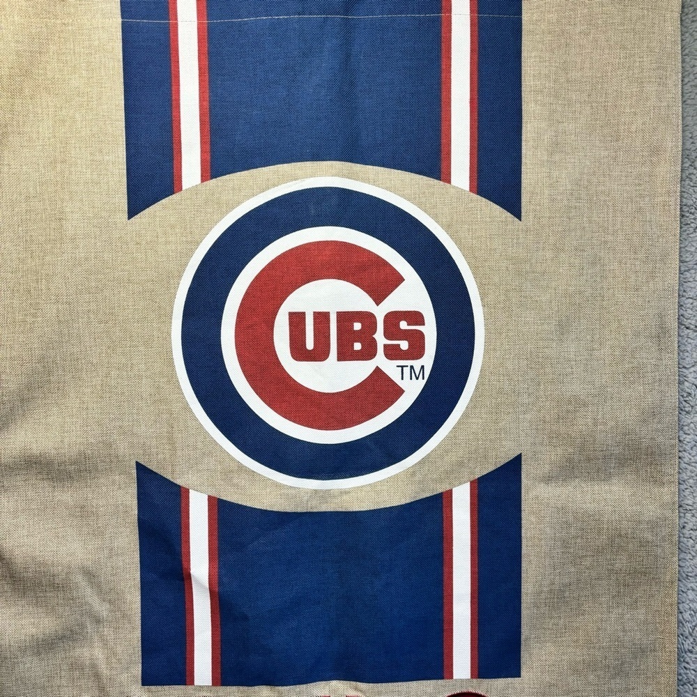 Chicago Cubs Two Sided Vertical Banner 28 x 43 red, white, and blue MLB - Picture 11 of 12